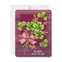 Lucky Charm Shamrocks Vintage Feliz ano novo bonit