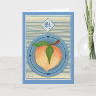 Cartão De Festividades Lucky Chinese Peach New Year Card