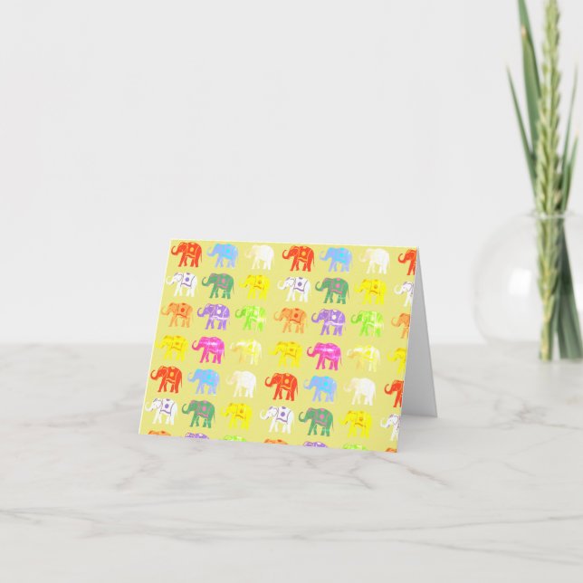 Cartão De Festividades Lucky Elephant (Frente)