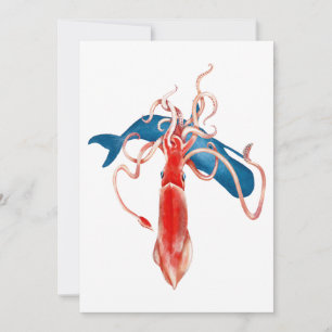 Cartão De Festividades Lula gigante vs. baleia