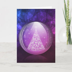 Cartão De Festividades Luminescent snow globe
