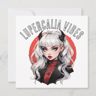 Cartão De Festividades Lupercalia Vibes Gothic Demon Girl Valentine's Day
