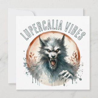 Cartão De Festividades Lupercalia Vibes Werewolf Valentine's Day