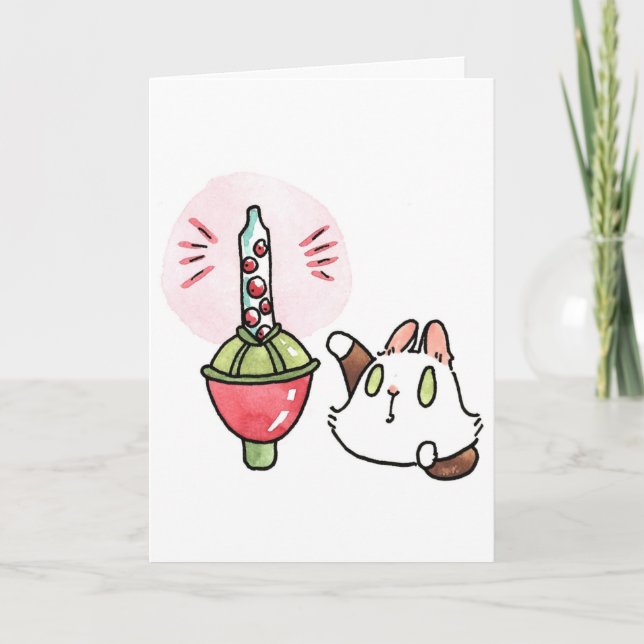 Cartão De Festividades Lupina e luz de bolhas (Frente)