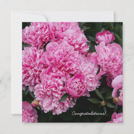 Cartão De Festividades Lush Pink Peony Garden Floral Fine Art