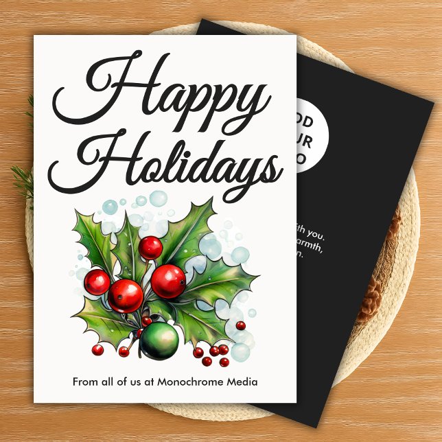 Cartão De Festividades Luxe Black & White Christmas Card (Criador carregado)