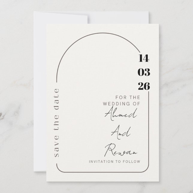 Cartão De Festividades Luxury Wedding Invitation | Gold Accents | Modern  (Frente)