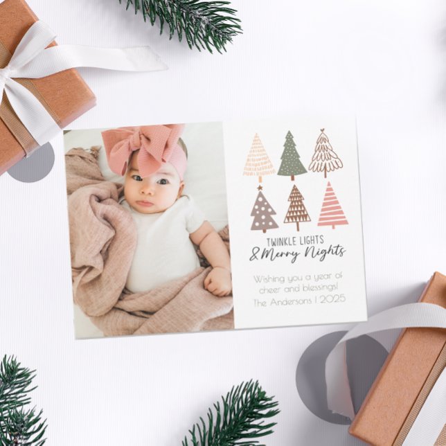 Cartão De Festividades Luzes brilhantes e Feliz Noites Feriado Fresco (Criador carregado)