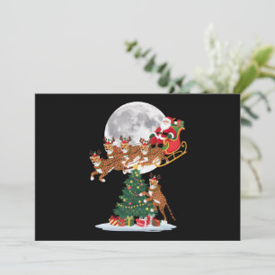 Cartão De Festividades Luzes de Árvore de Natal Papai Noel Engraçado Mont