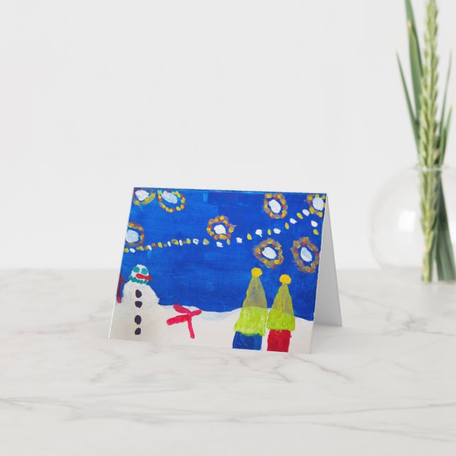 Cartão De Festividades Luzes de Feriado (Frente)