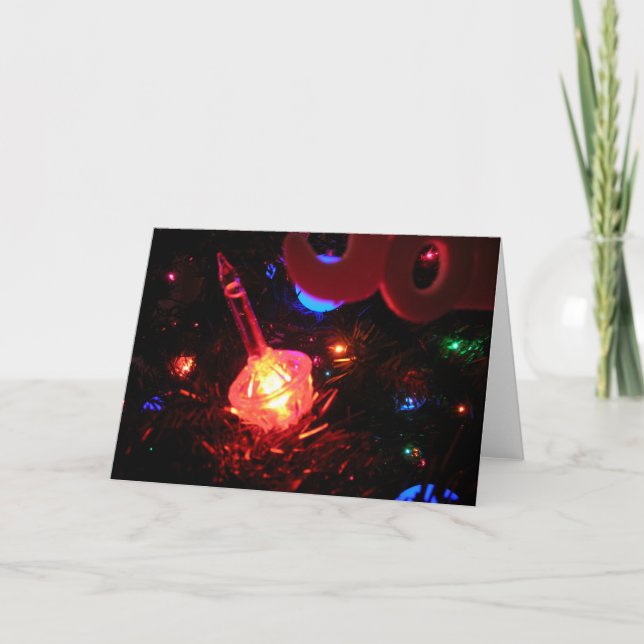 Cartão De Festividades Luzes de Férias (Frente)