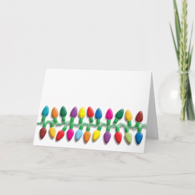 Cartão De Festividades Luzes de Natal (Frente)