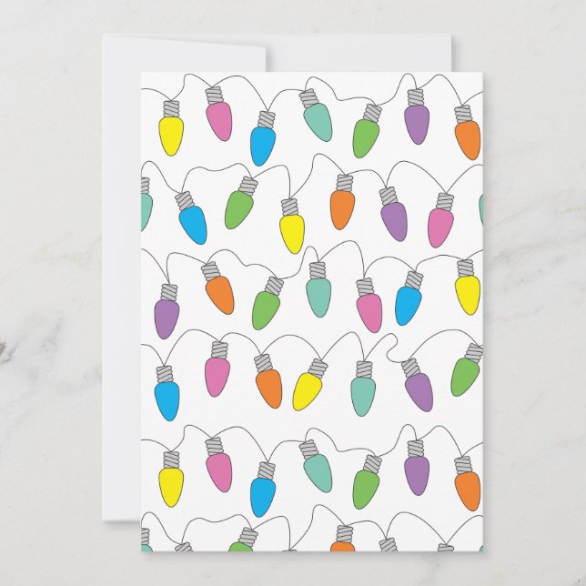 Cartão De Festividades Luzes de Natal (Frente)