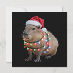 Cartão De Festividades Luzes de Natal do Capivara Natal Festa Cappy