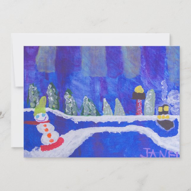 Cartão De Festividades Luzes do norte (Frente)