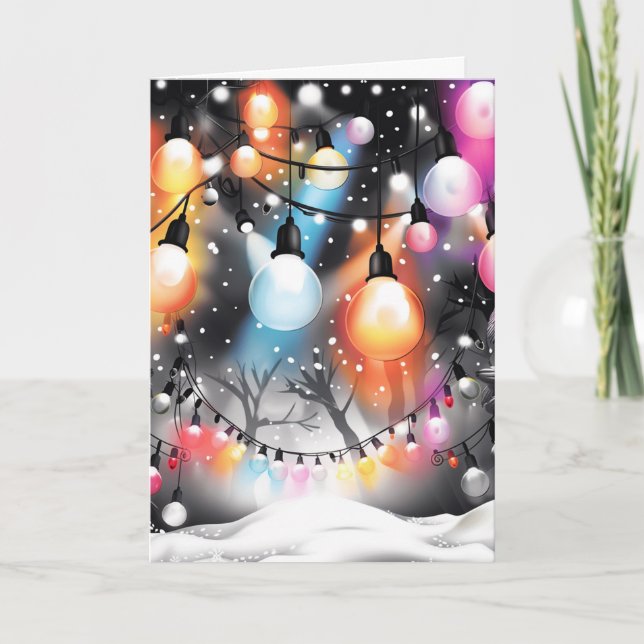 Cartão De Festividades Luzes Festivas (Frente)