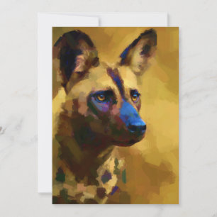 Cartão De Festividades Lycaon Pictus