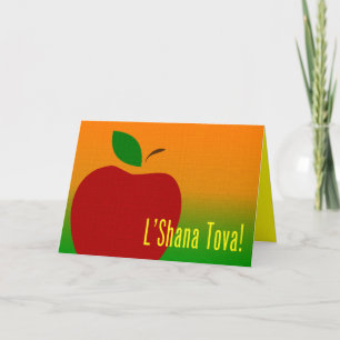 Cartão De Festividades maçã de rosh hashanah