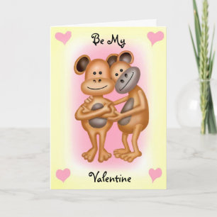 Cartão De Festividades Macacos Cheios De Amor