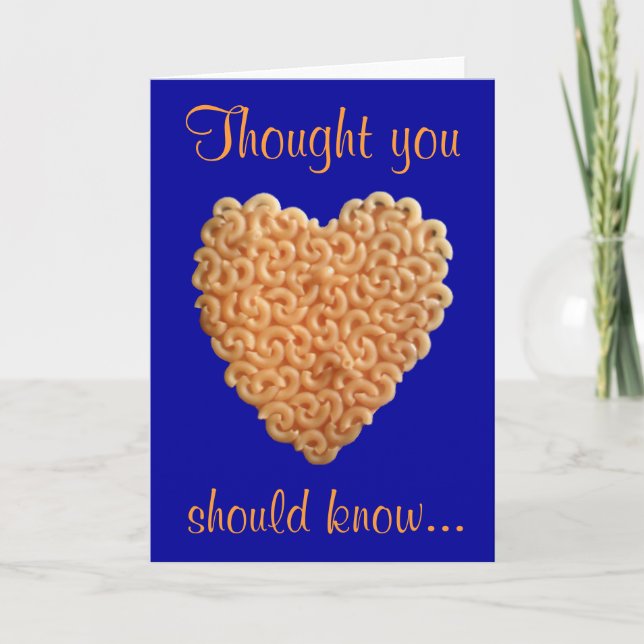 Cartão De Festividades Macaroni & Cheese Love Card (Frente)