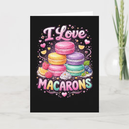 Cartão De Festividades Macarons de Amor Doce