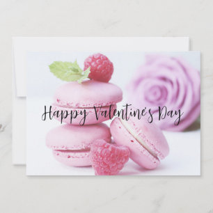 Cartão De Festividades Macarons Rosa de Framboesa Dia dos Namorados