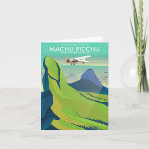 Cartão De Festividades machu picchu Flight travel poster