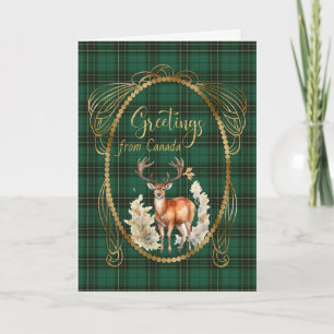 Cartão De Festividades MacLean Caçando Saudações Escocesas do Tartan