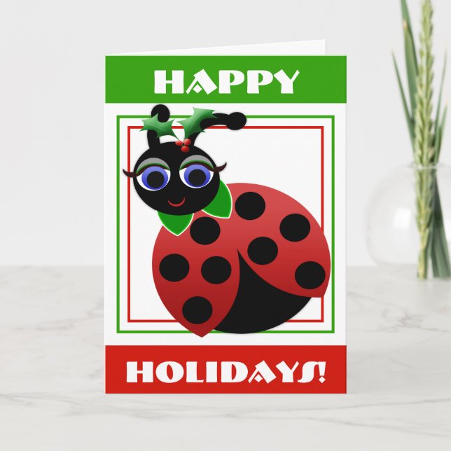 Cartão De Festividades Madeleine Toon Ladybug Holiday! Card (Frente)