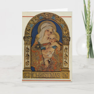 Cartão De Festividades Madonna and Child