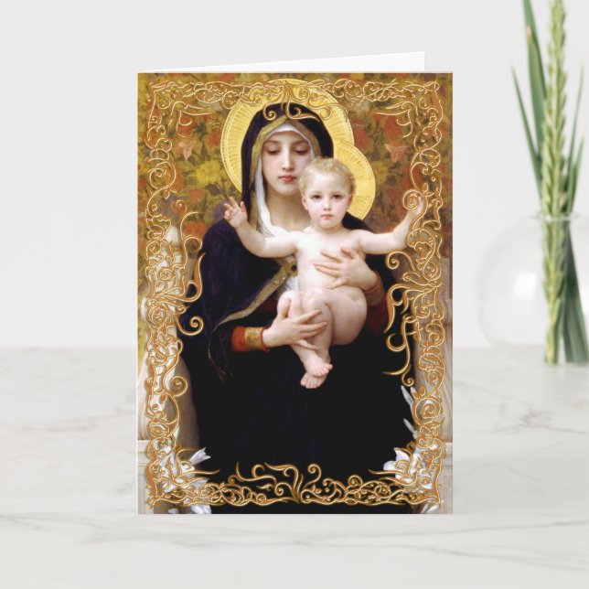 Cartão De Festividades Madonna and Child Christmas card (Frente)