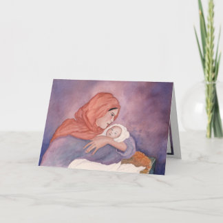 Cartão De Festividades Madonna and Child Christmas Card
