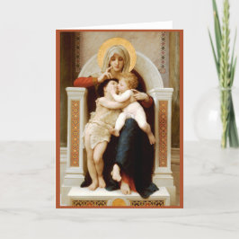 Cartão De Festividades Madonna com a criança e João Batista, Bouguereau
