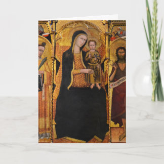 Cartão De Festividades Madonna com Child Siena Itália