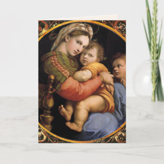 Cartão De Festividades Madonna della sedia Christmas Card