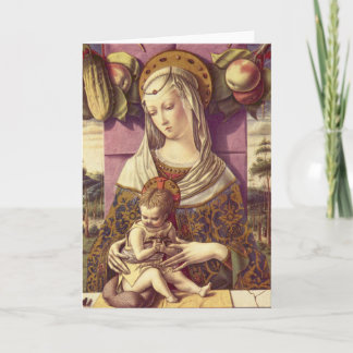 Cartão De Festividades Madonna e Criança