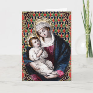 Cartão De Festividades Madonna e Criança (DPT 001)