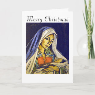 Cartão De Festividades Madonna e Criança, Feliz Natal