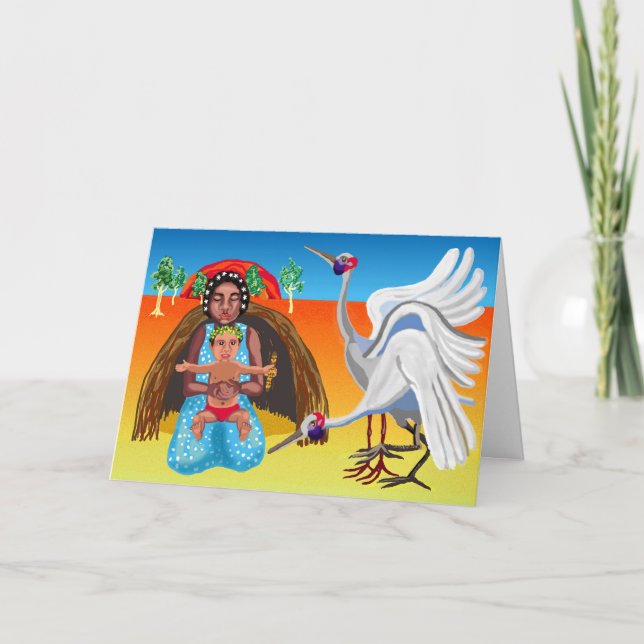 Cartão De Festividades Madonna, filho da Austrália (Frente)