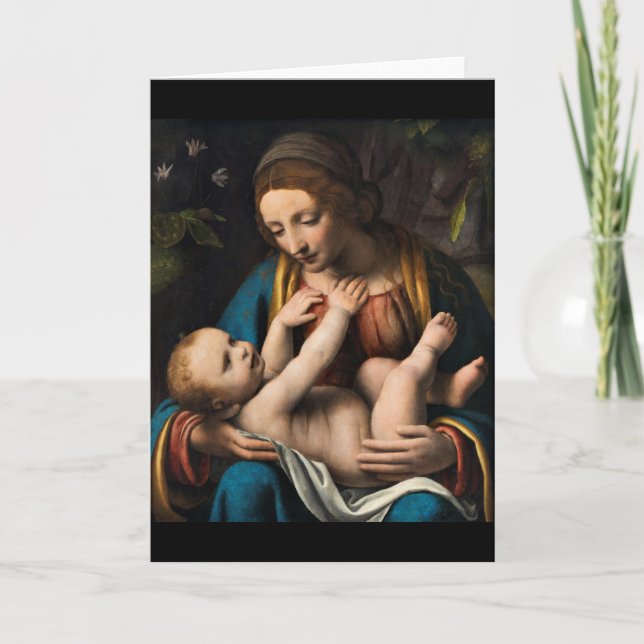 Cartão De Festividades Madonna med  Kristusbarnet (Frente)