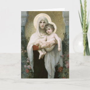 Cartão De Festividades Madonna of the Roses