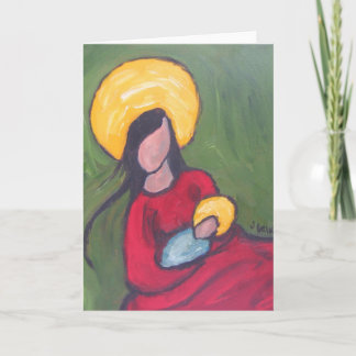 Cartão De Festividades Madonna verdejante