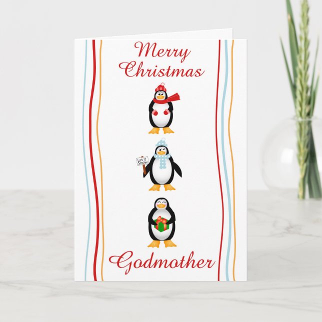 Cartão De Festividades Madrinha do Natal (Frente)