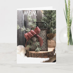 CARTÃO DE FESTIVIDADES **MÃE** AMOR ALEGRIA E FELIZ NATAL PARA VOCÊ