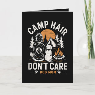 Cartão De Festividades Mãe de Cachorro Acampamento Fogueira ao Ar Livre