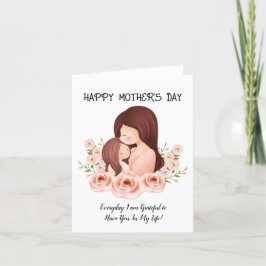 Cartão De Festividades mãe e dia de as mães da filha