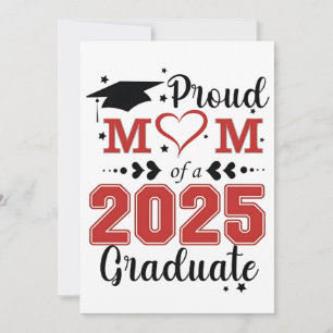 Cartão De Festividades Mãe Orgulhosa da Formatura de 2025 Dia das Mães