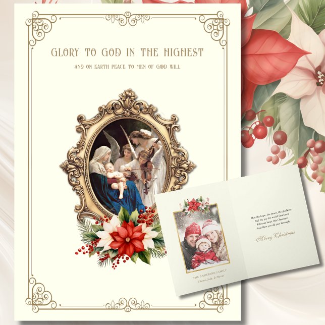 Cartão De Festividades Mãe Religiosa Mary Angels Bebê Foto de Jesus (Criador carregado)