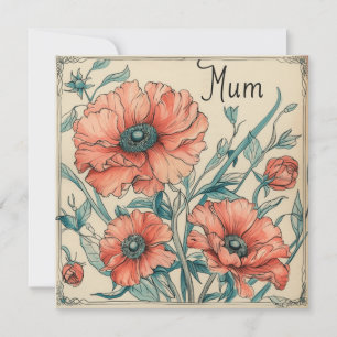 Cartão De Festividades Mãe Tender Love: Heart Notecards