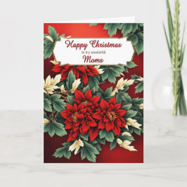 Cartão De Festividades Mães Christmas Poinsettias